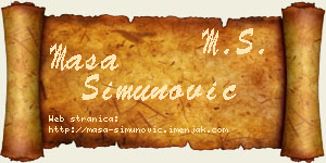 Maša Simunović vizit kartica
